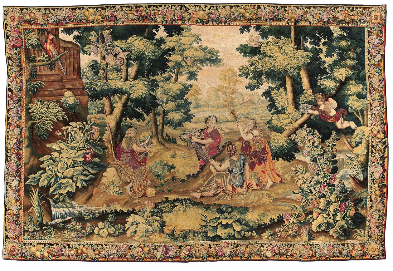 Louis XIV mitolojik duvar halısı, Gobelins veya Beauvais, 17. yüzyılın sonlarında by French School