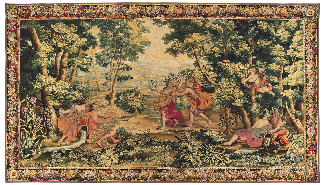 Louis XIV mitolojik duvar halısı, Gobelins veya Beauvais, 17. yüzyılın sonlarında by French School