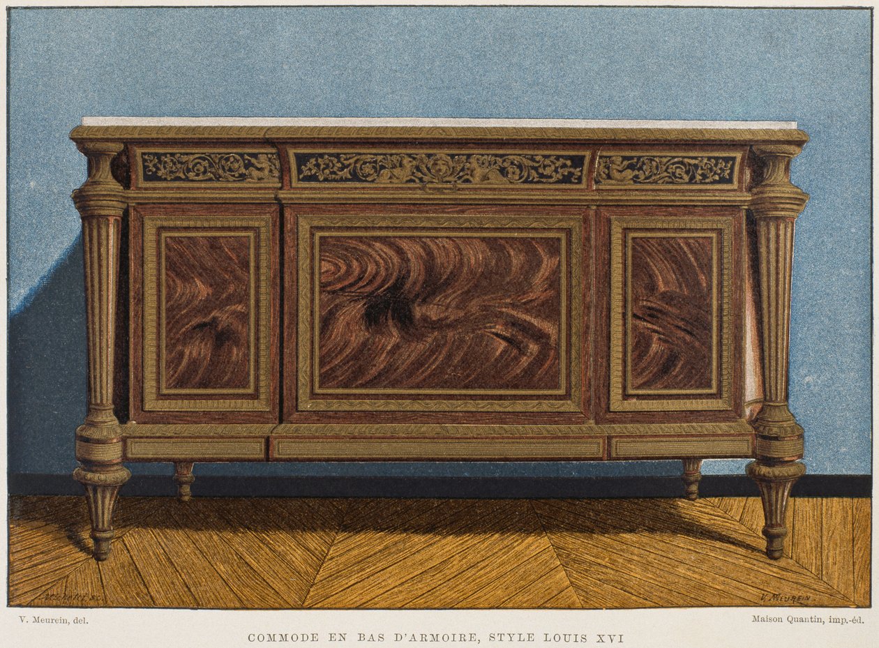 Gardırop altı olarak Louis XVI şifonyer, Henry Havard