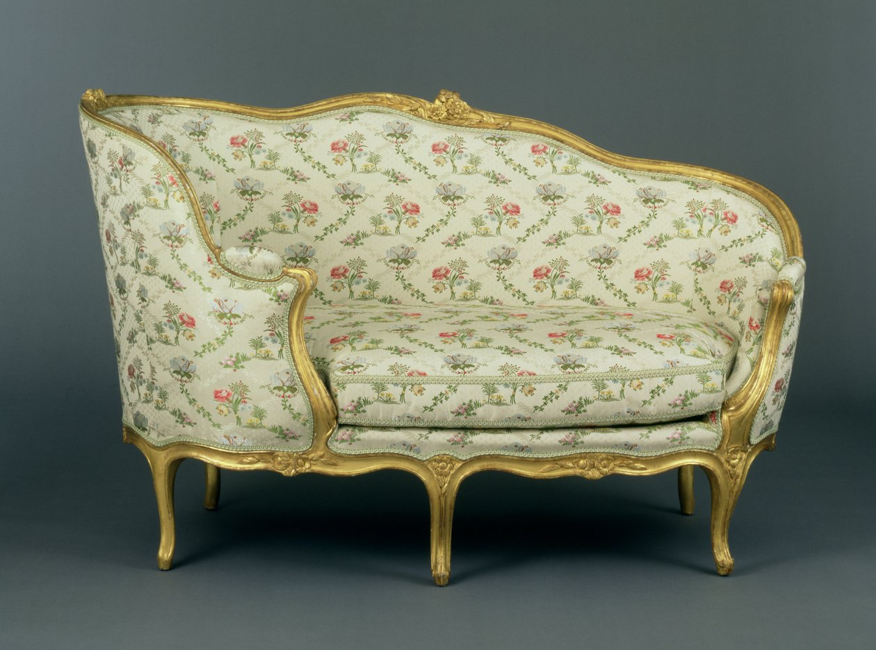Louis XV Oymalı Giltwood Veilleuse, c.1750 (oyma yaldızlı ahşap ve döşeme) by French School