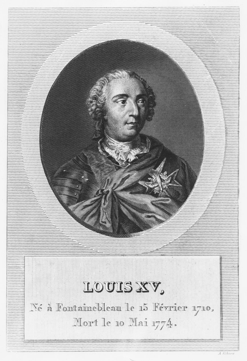Louis XV, Fransa Kralı ve Navarre (gravür) by French School