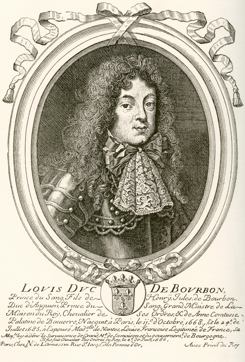 Louis de Bourbon, Condé Prensi, 1668 - 1710. Louis XIV