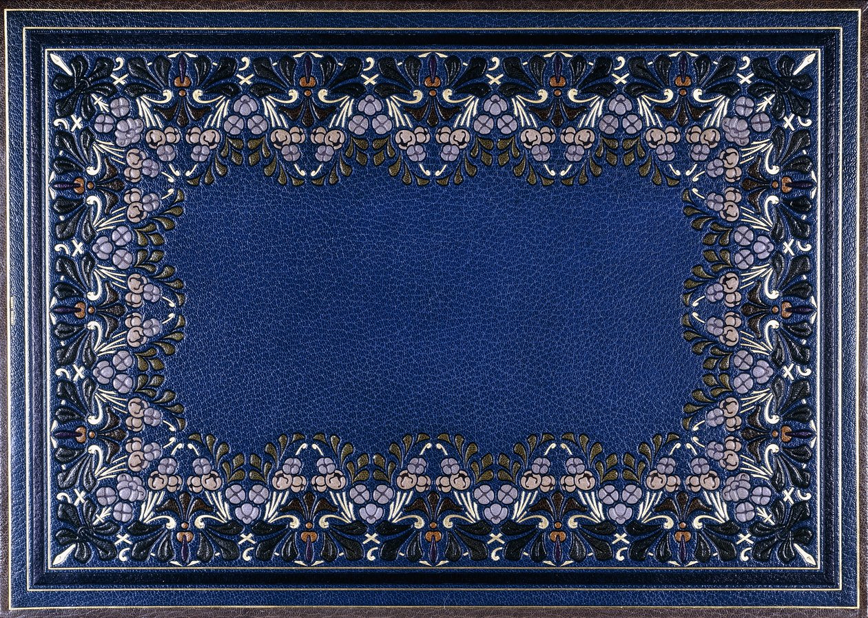 Çiçek desenli alt kitap kapağı, 1886 by French School
