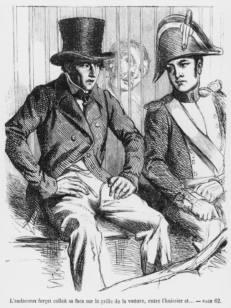 Lucien de Rubempre ve Vautrin tutuklandı, Honore de Balzac tarafından Splendeurs et Miseres des Courtisanes