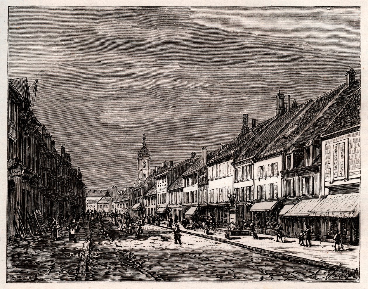 Lure - Bourgogne-Franche-Comte bölgesindeki Haute-Saone departmanı - V.-A. Malt-Kahverengi. 1884 by French School