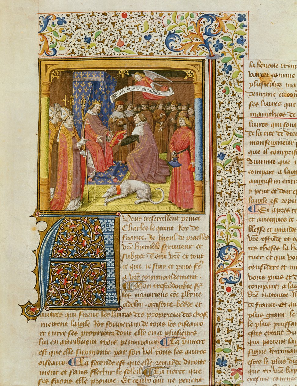MS 246 f.1r Raoul de Presles St. Augustine tarafından La Cite de Dieu