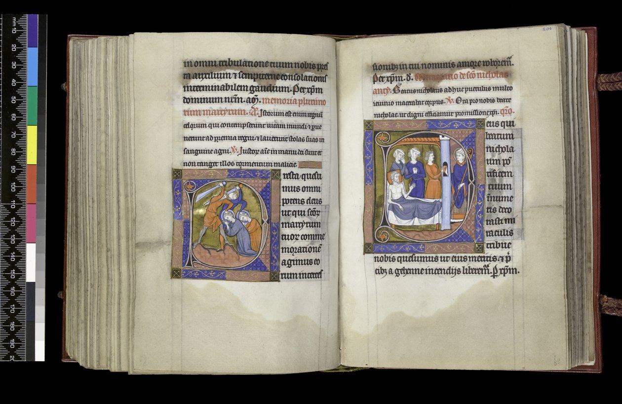MS 300 f203v-204r, Şehitler için Suffrage ve St Nicholas