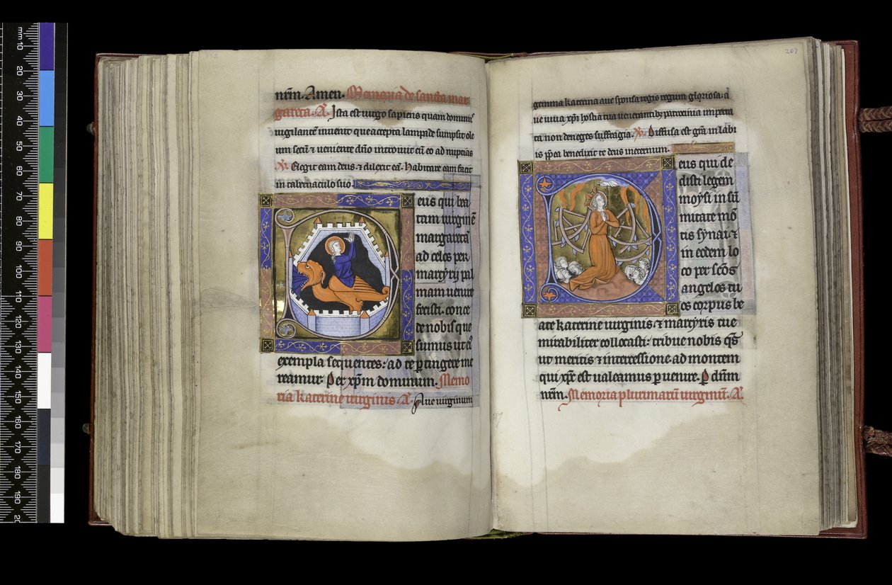 MS 300 f.206v-207r, St Margaret