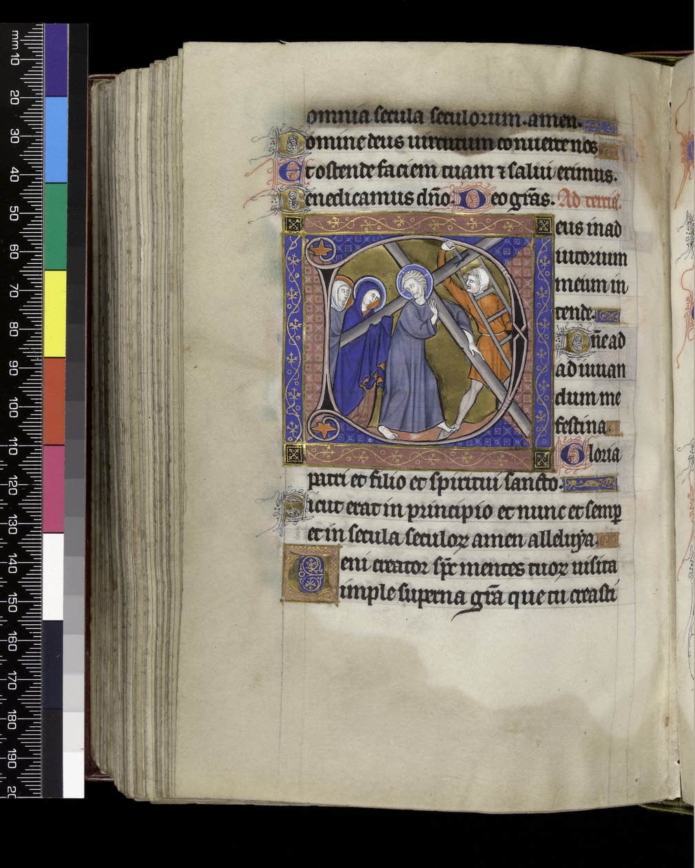 MS 300 f.212v, Terce, from the Psalter and Hours of Isabella of France, Paris, c.1265-70 (parşömen üzerine kalem ve mürekkep ve tempera) by French School