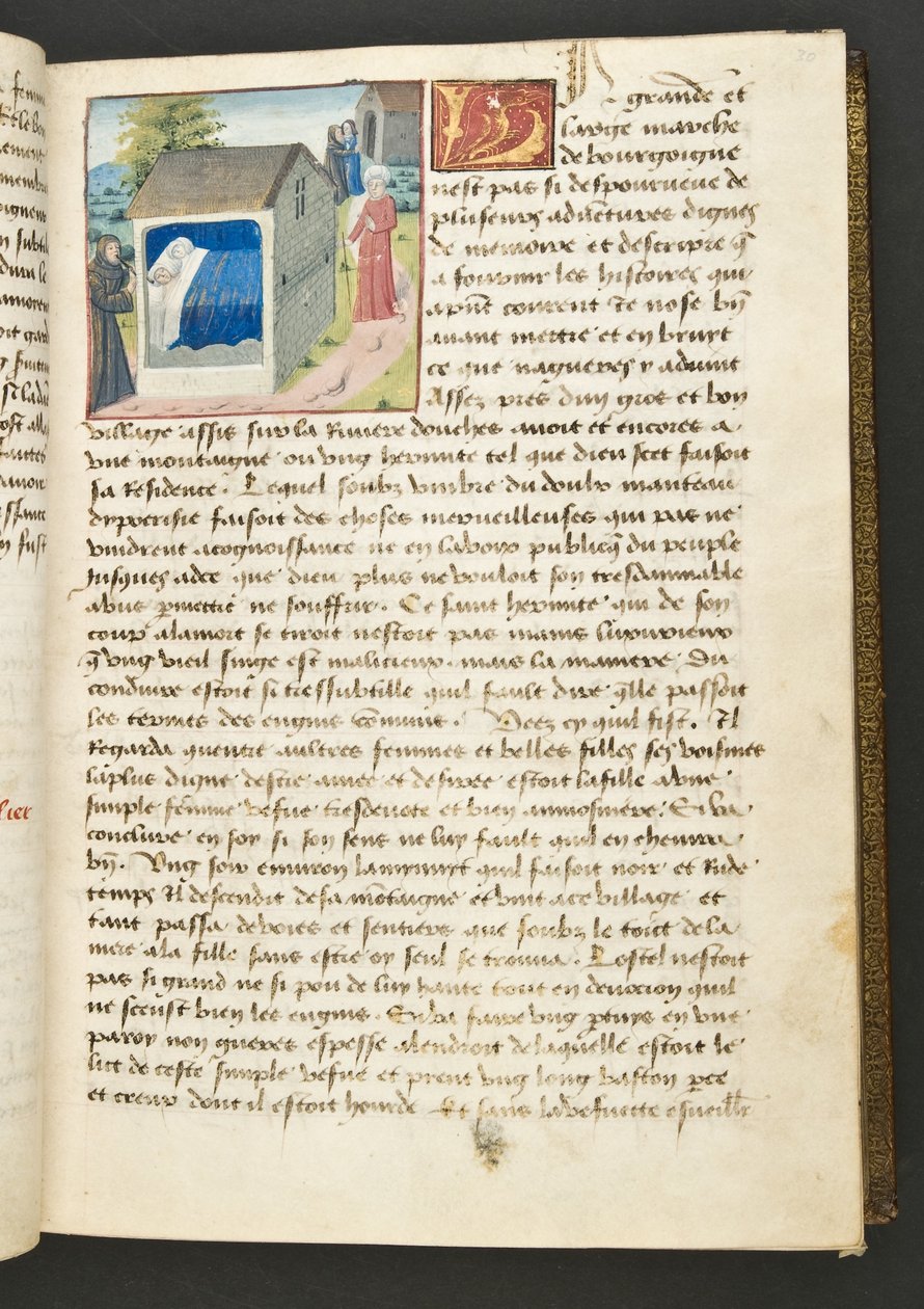 MS Hunter 252 030r Yüz Haber Haberinden Sayfa, c.1461-62 by French School
