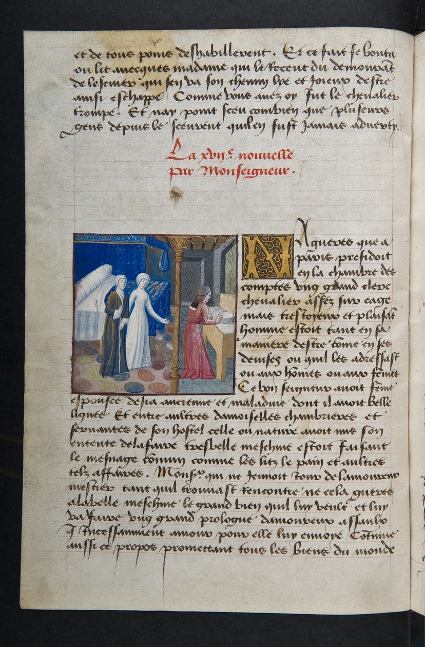 MS Hunter 252 036v Yüz Haber Haberinden Sayfa, c.1461-62 by French School