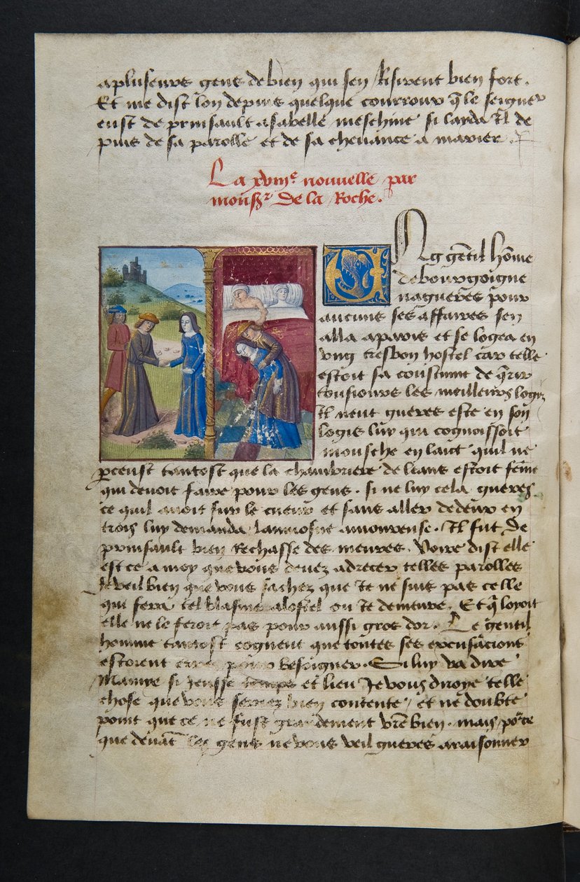 MS Hunter 252 038v Yüz Haber Haberinden Sayfa, c.1461-62 by French School