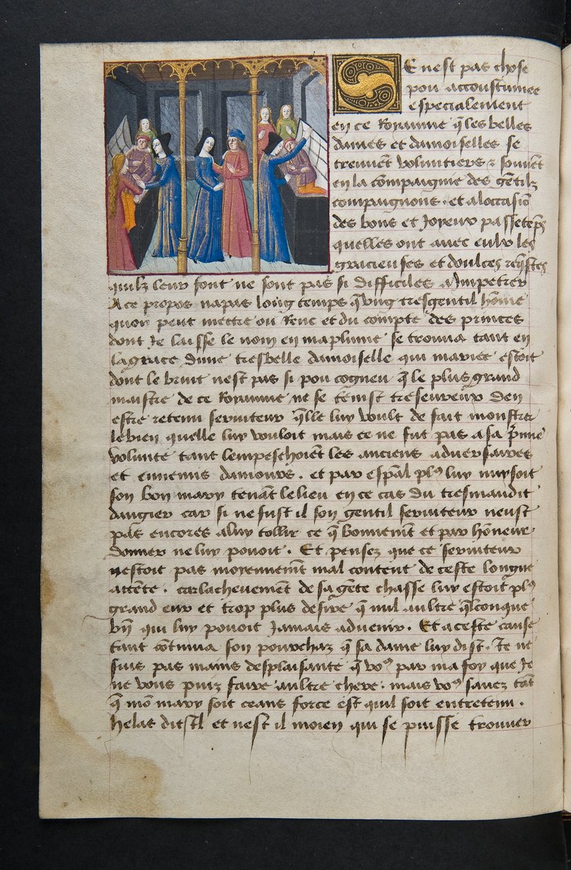 MS Hunter 252 062v Yüz Haber Haberinden Sayfa, c.1461-62 by French School