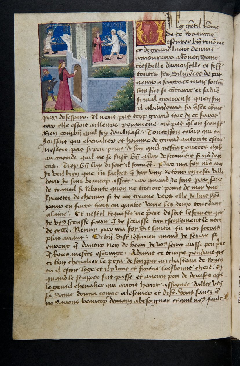 MS Hunter 252 072v Yüz Haber Haberinden Sayfa, c.1461-62 by French School