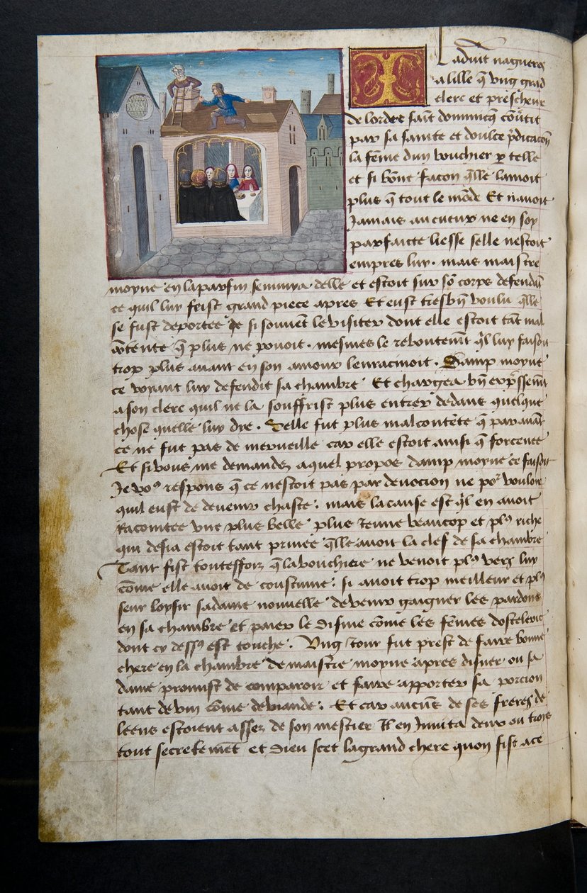 MS Hunter 252 097v Yüz Haber Haberinden Sayfa, c.1461-62 by French School