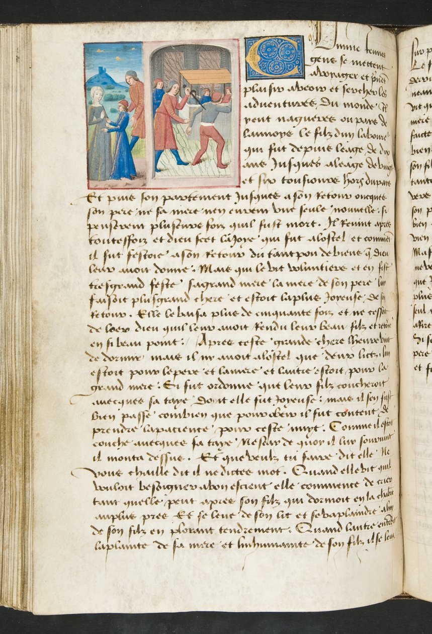 MS Hunter 252 115v Yüz Haber Haberinden Sayfa, c.1461-62 by French School
