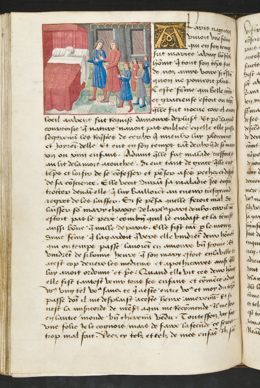 MS Hunter 252 116v Yüz Haber Haberinden Sayfa, c.1461-62 by French School
