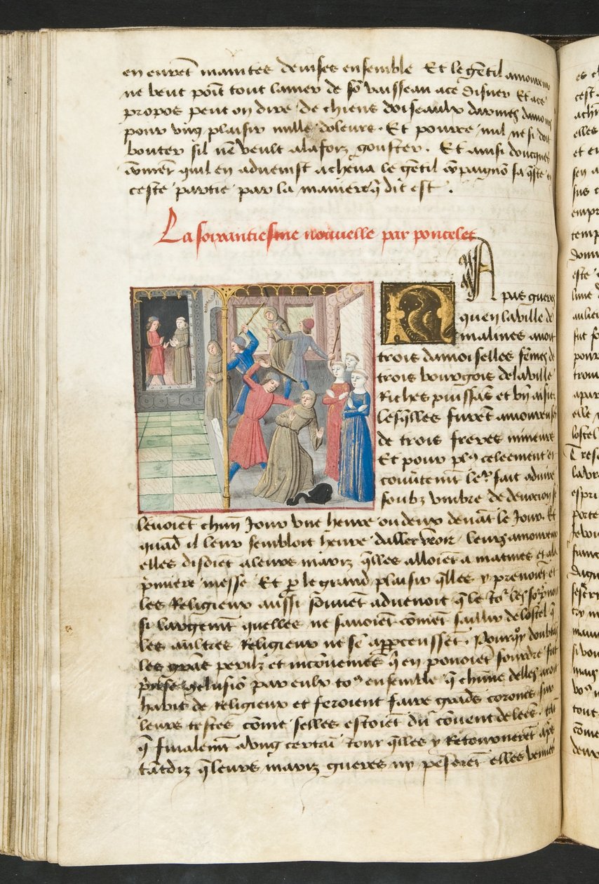 MS Hunter 252 132v Yüz Haber Haberinden Sayfa, c.1461-62 by French School
