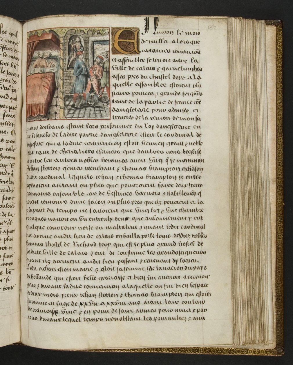 MS Hunter 252 137r Yüz Haber Haberinden Sayfa, c.1461-62 by French School