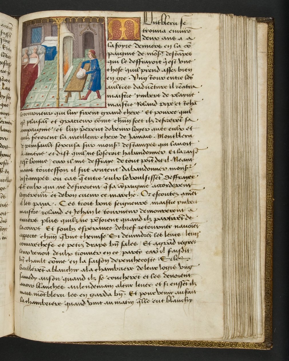 MS Hunter 252 141r Yüz Haber Haberinden Sayfa, c.1461-62 by French School