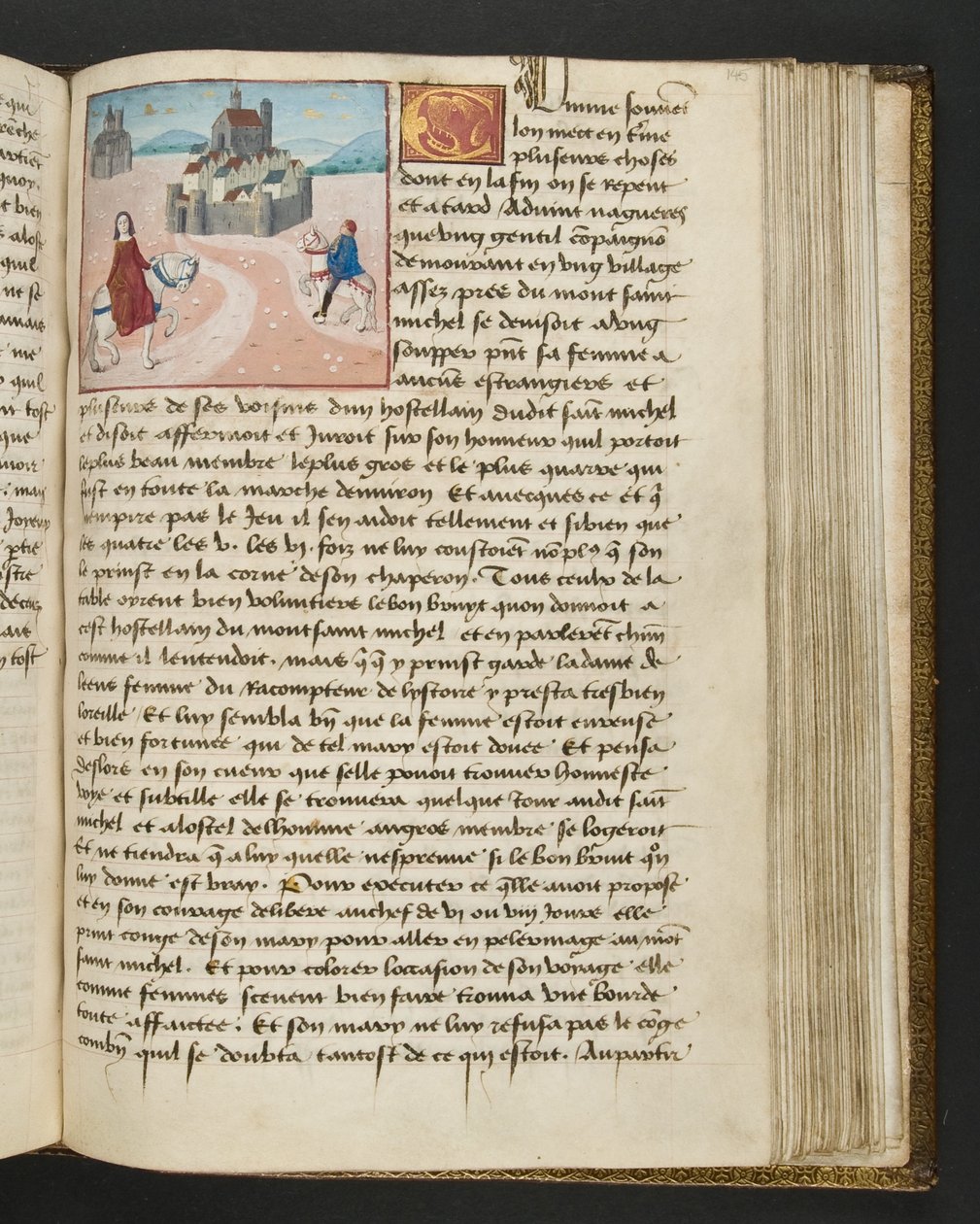 MS Hunter 252 145r Yüz Haber Haberinden Sayfa, c.1461-62 by French School
