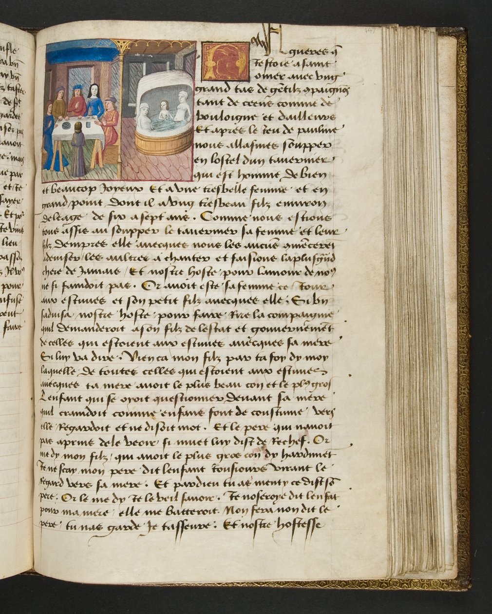 MS Hunter 252 147r Yüz Haber Haberinden Sayfa, c.1461-62 by French School