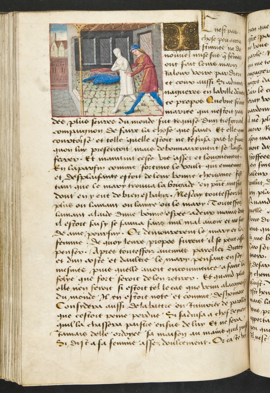 MS Hunter 252 149v Yüz Haber Haberinden Sayfa, c.1461-62 by French School