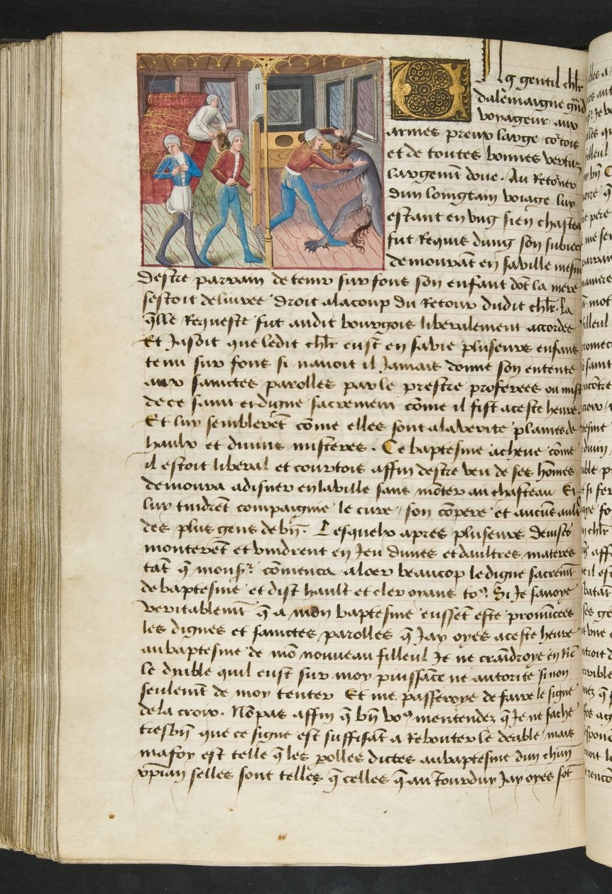 MS Hunter 252 152v Yüz Haber Haberinden Sayfa, c.1461-62 by French School
