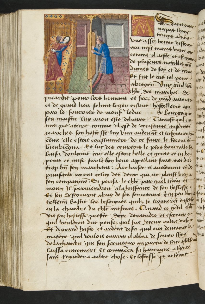 MS Hunter 252 154v Yüz Haber Haberinden Sayfa, c.1461-62 by French School