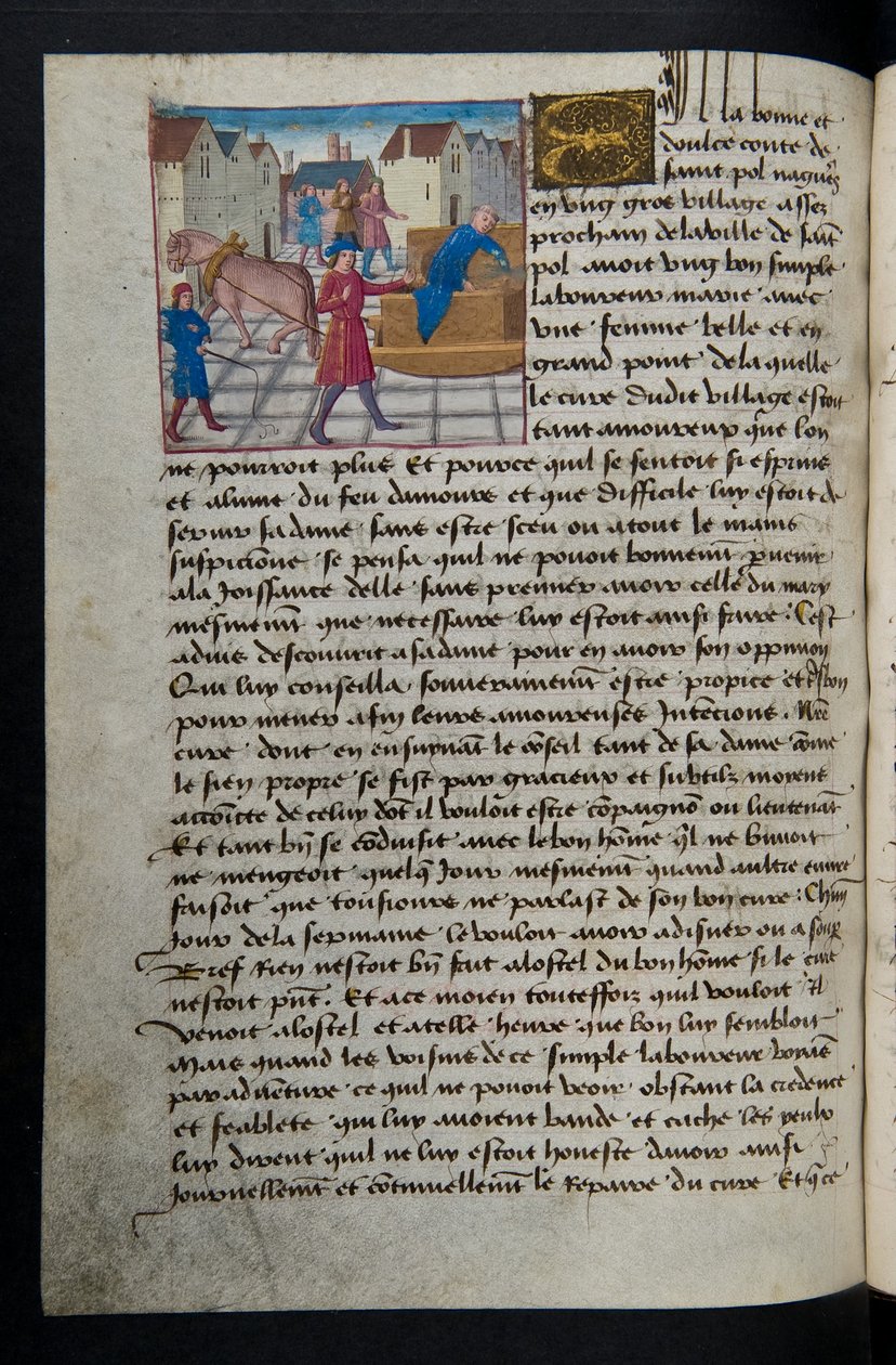 MS Hunter 252 157v Yüz Haber Haberinden Sayfa, c.1461-62 by French School