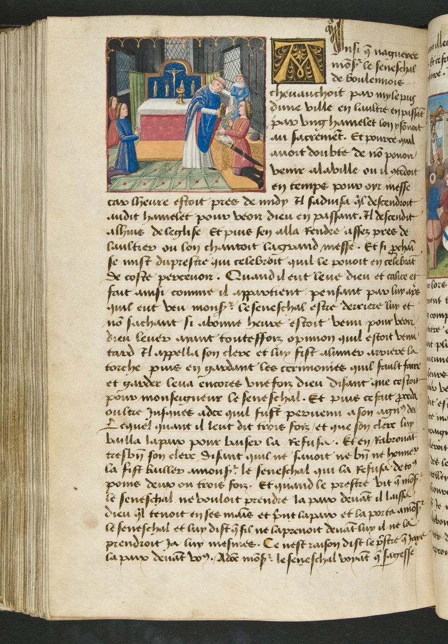 MS Hunter 252 160v Yüz Haber Haberinden Sayfa, c.1461-62 by French School