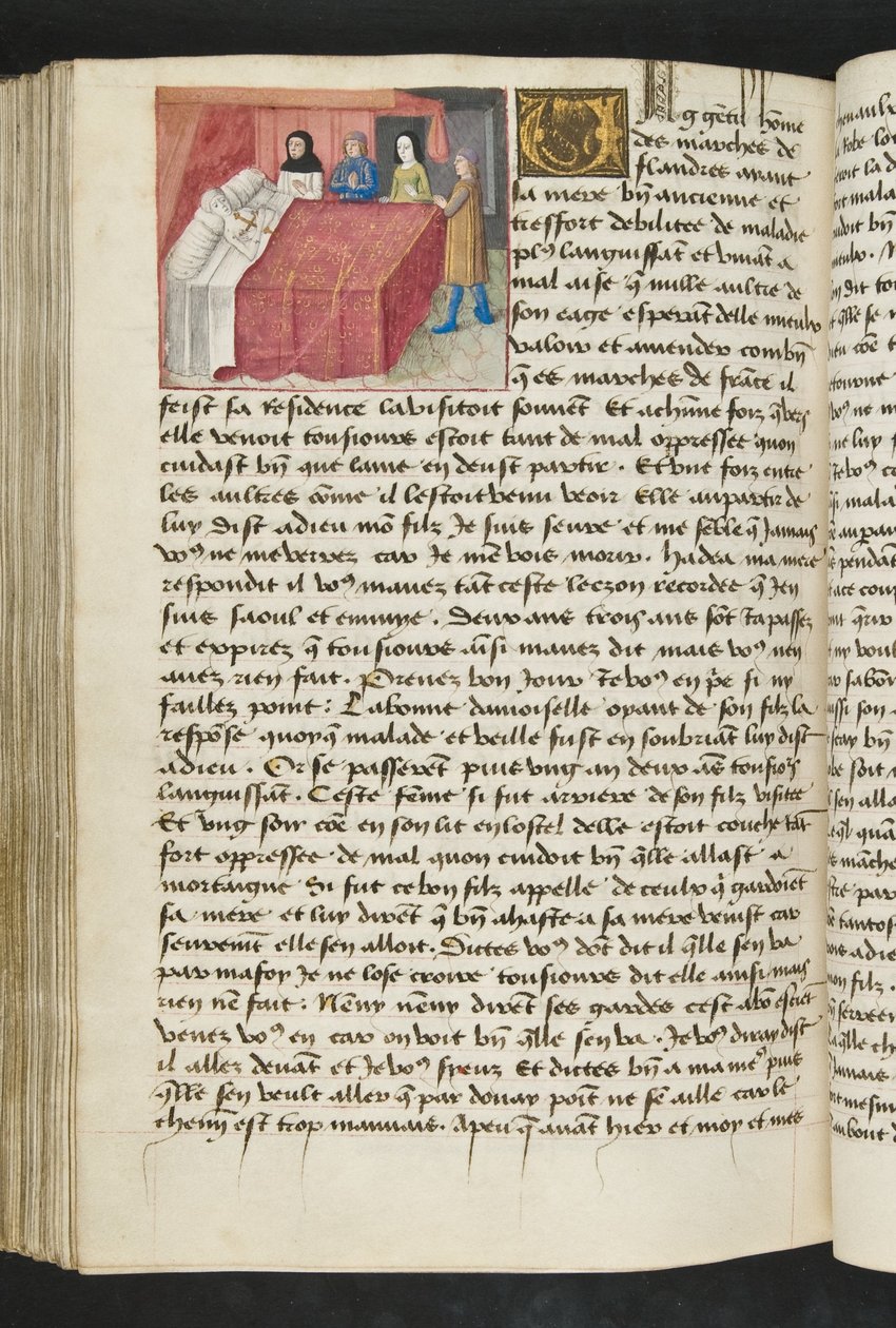 MS Hunter 252 164v Yüz Haber Haberinden Sayfa, c.1461-62 by French School