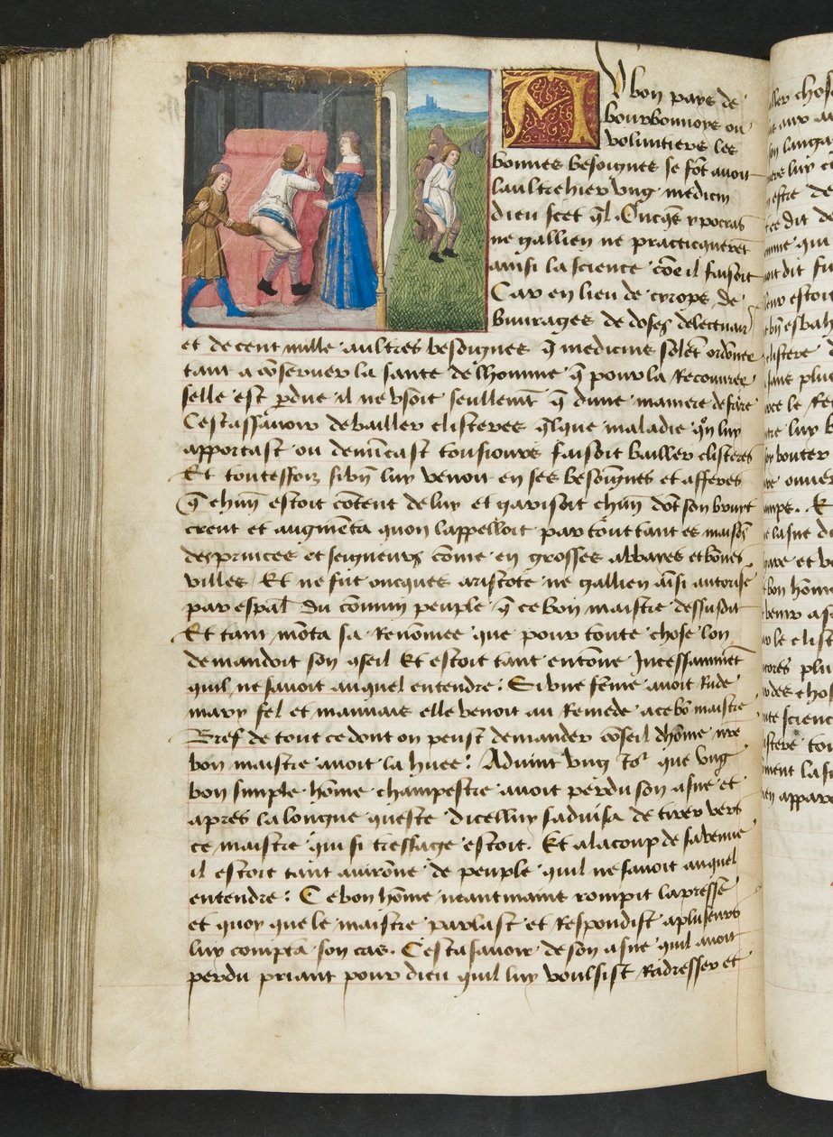 MS Hunter 252 167v Yüz Haber Haberinden Sayfa, c.1461-62 by French School