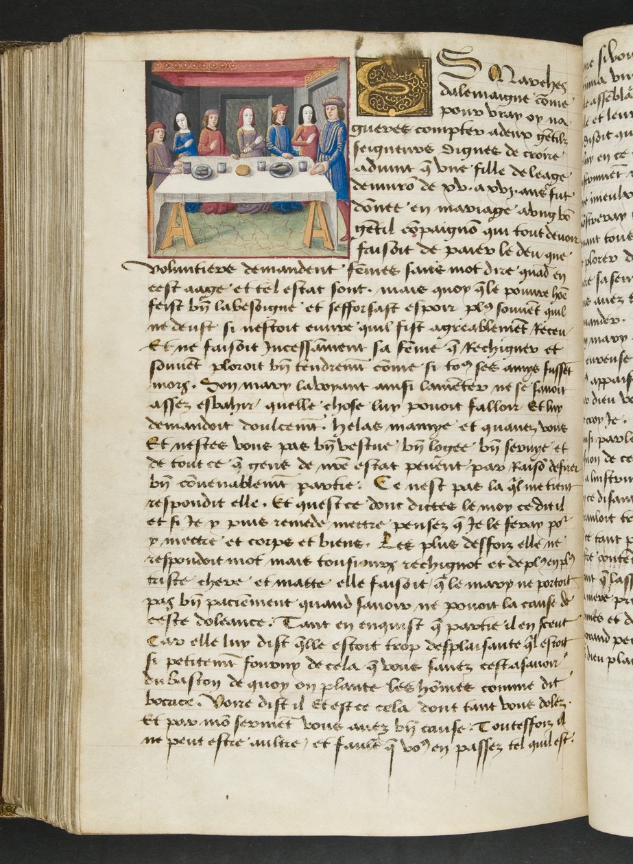 MS Hunter 252 168v Yüz Haber Haberinden Sayfa, c.1461-62 by French School