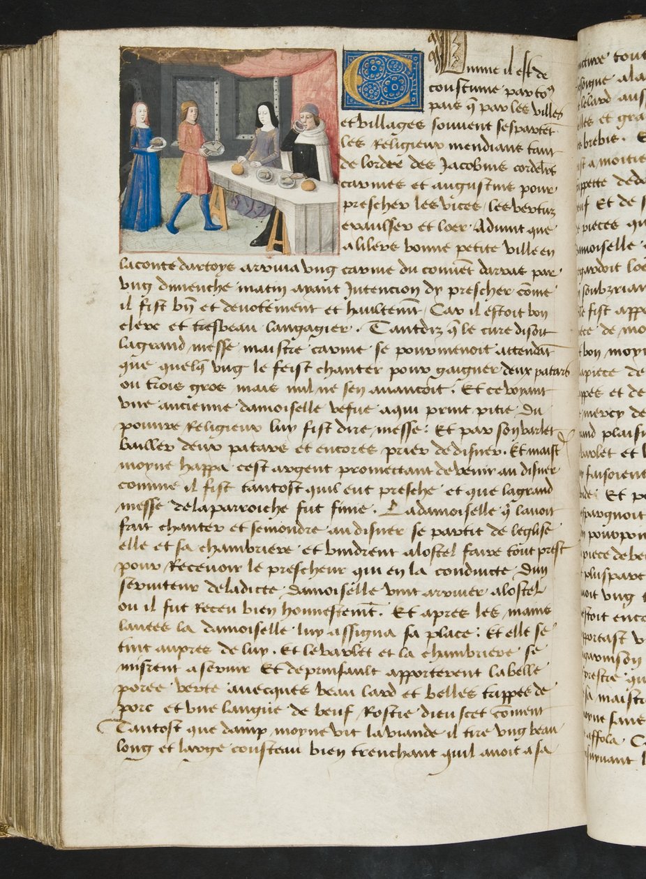 MS Hunter 252 173v Yüz Haber Haberinden Sayfa, c.1461-62 by French School