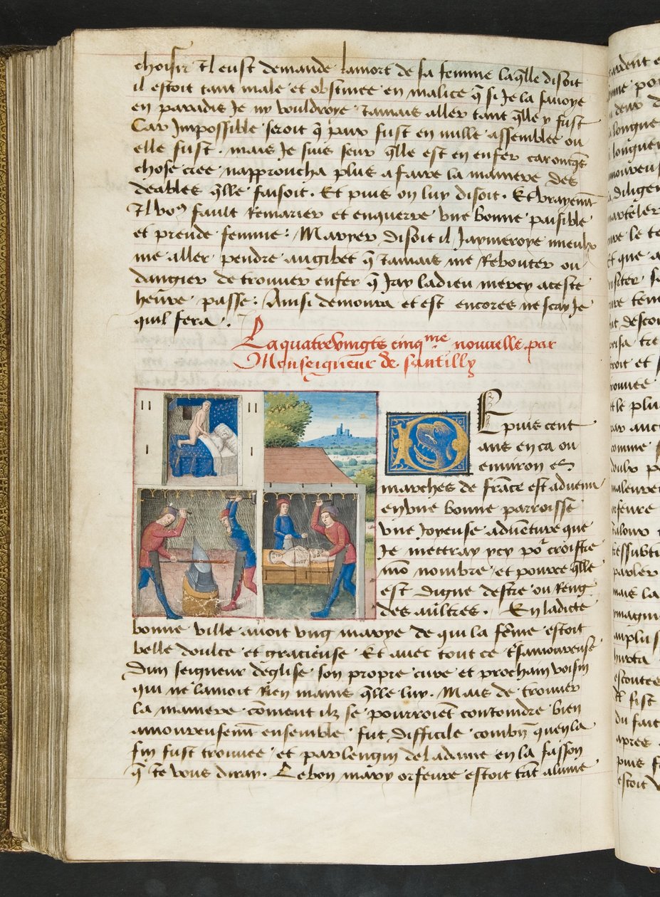 MS Hunter 252 175v Yüz Haber Haberinden Sayfa, c.1461-62 by French School