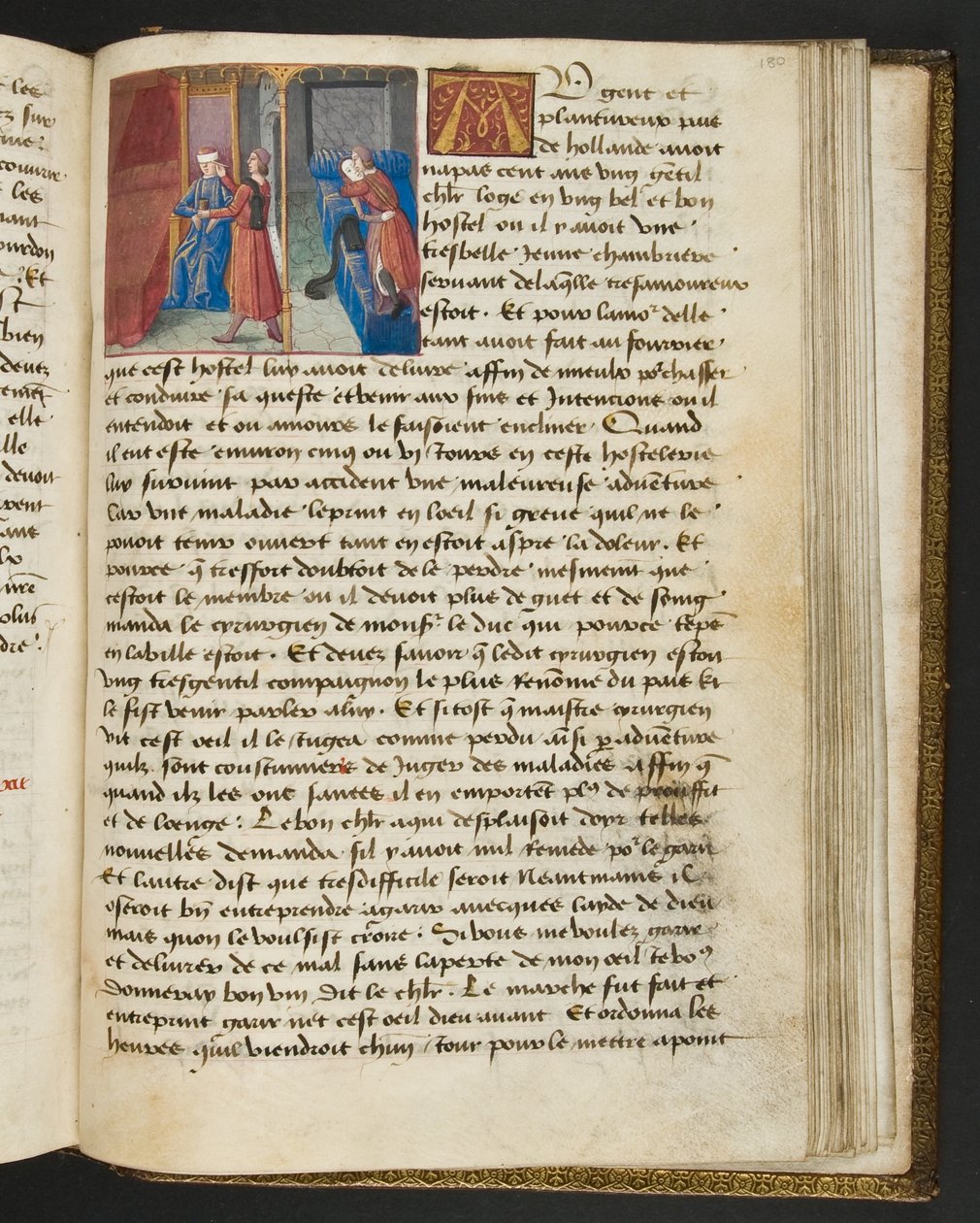 MS Hunter 252 180r Yüz Haber Haberinden Sayfa, c.1461-62 by French School