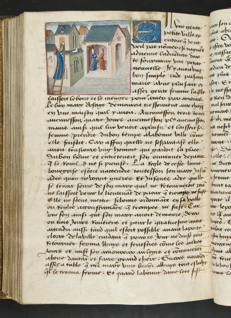 MS Hunter 252 181v Yüz Haber Haberinden Sayfa, c.1461-62 by French School