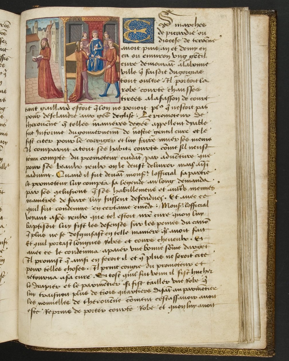 MS Hunter 252 189r Yüz Haber Haberinden Sayfa, c.1461-62 by French School