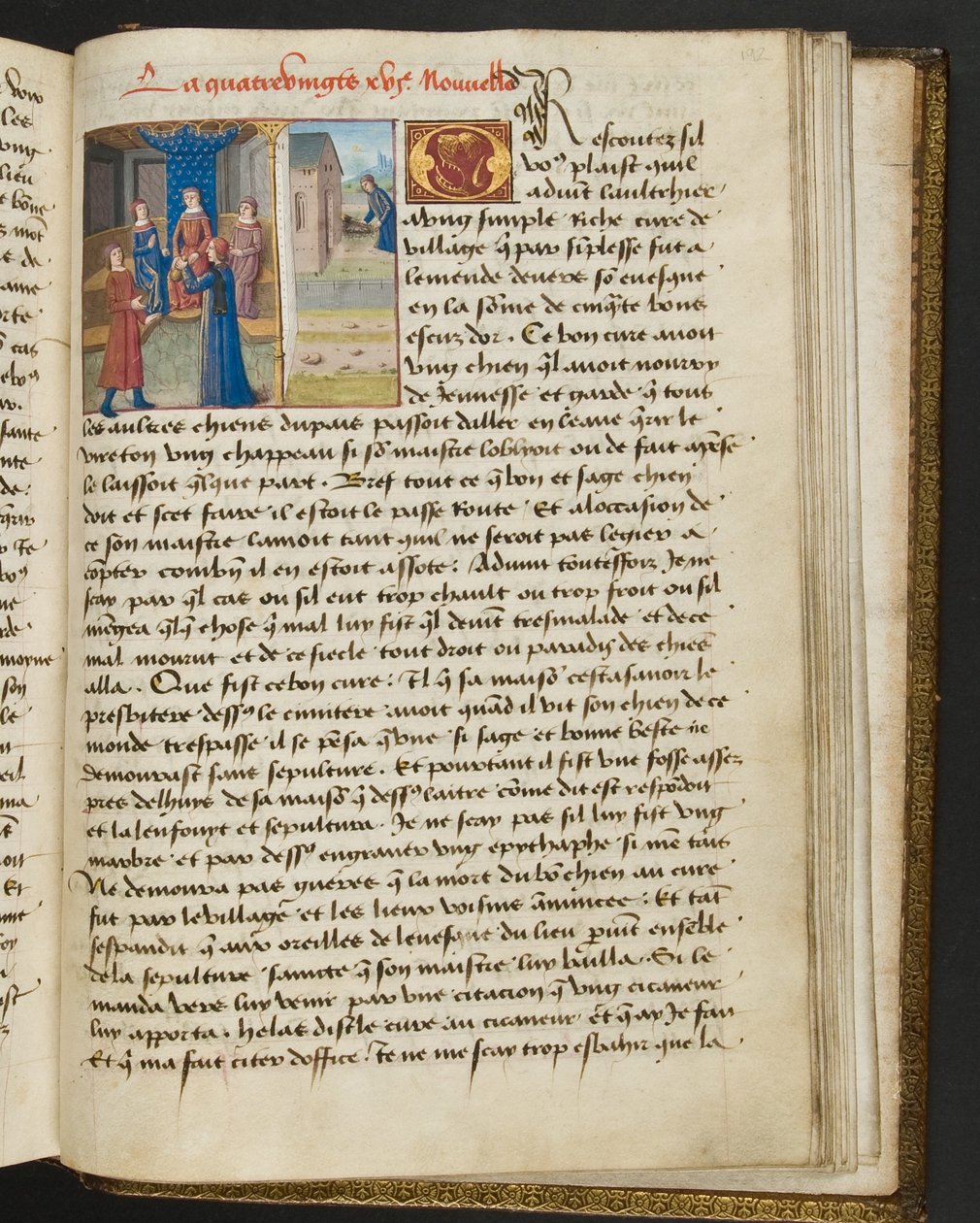 MS Hunter 252 192r Yüz Haber Haberinden Sayfa, c.1461-62 by French School