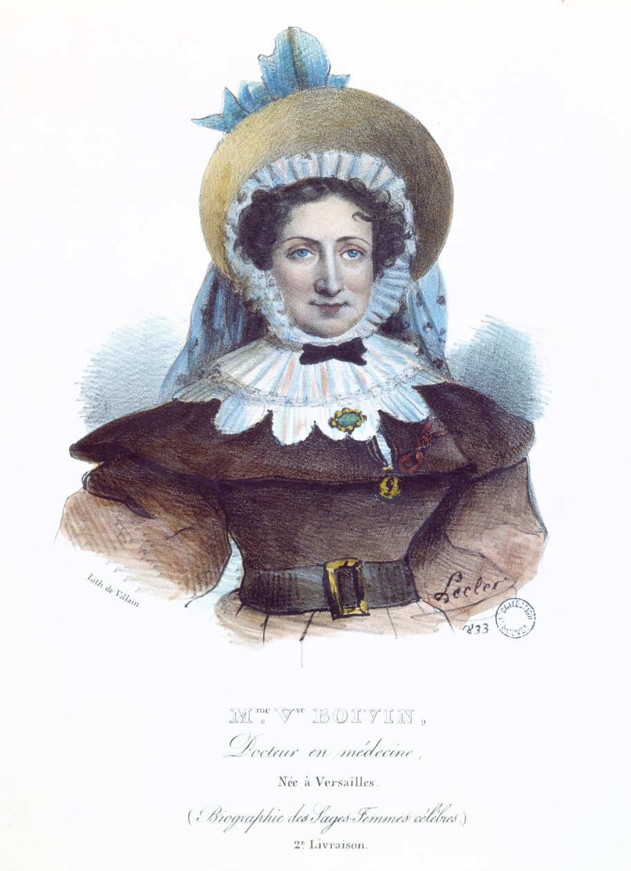 Madame Boivin (1783-1841), ünlü kadınlarla ilgili bir kitaptan, 1833 by French School