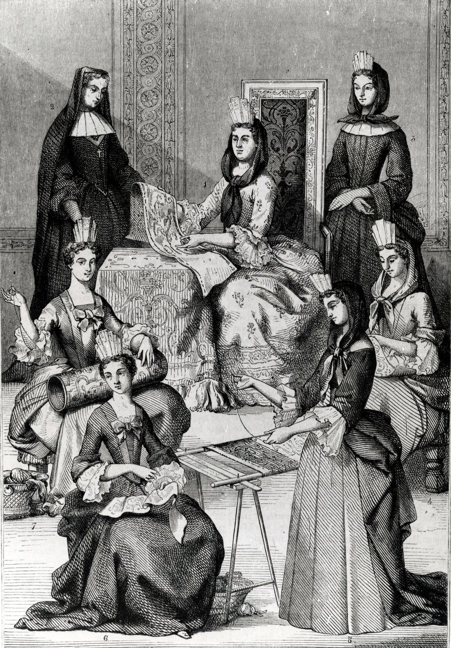 Madame de Maintenon, Hanımları Beklerken by French School