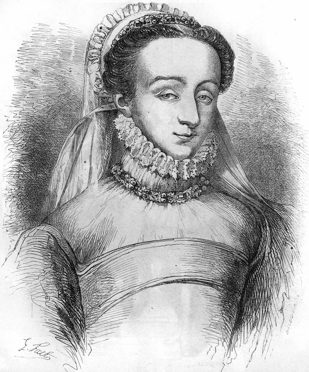 Madame de Sauve (Caterina de Medicis (Caterina de Medici) tarafından saray halkı hakkında not tutmak için kullanılan kadınlardan biri). Charlotte de Beaune, Barones de Sauve, daha sonra Marquise de Noirmoutier, IV. Henri