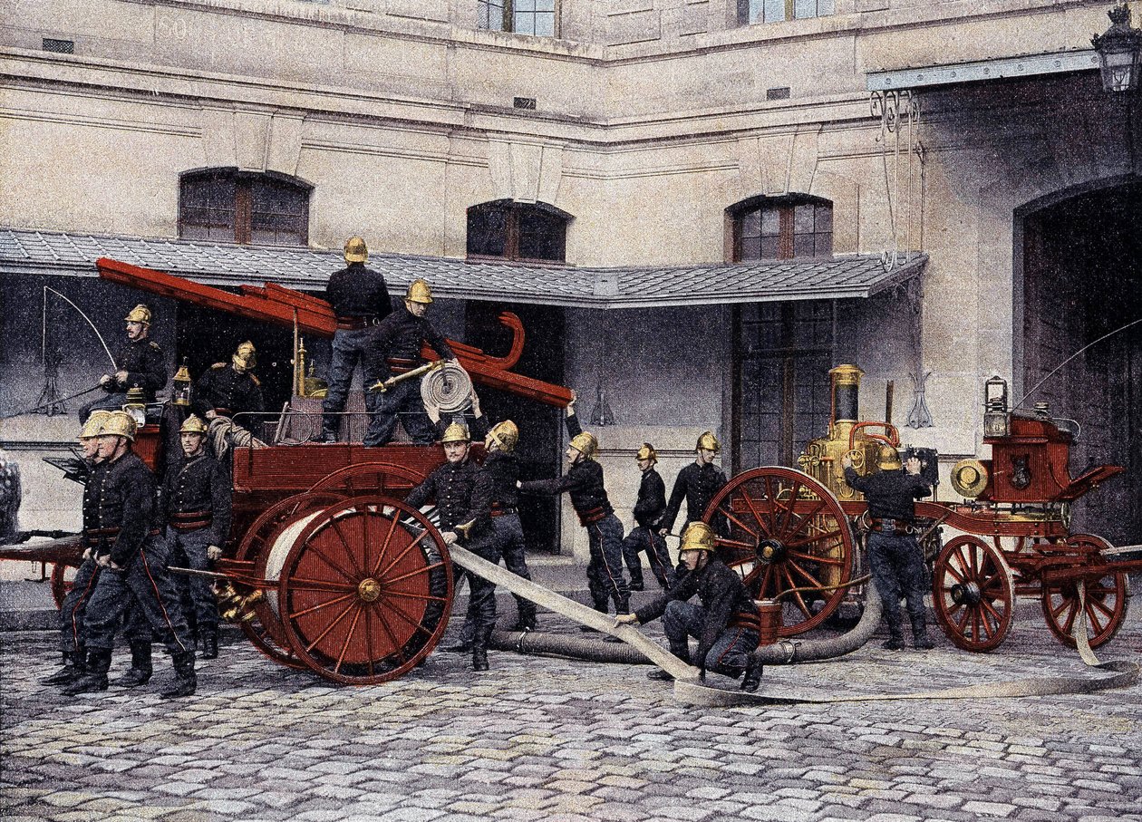 Paris itfaiyecilerinin genel manevraları - “Album militaire” de - İtfaiyeciler by French School