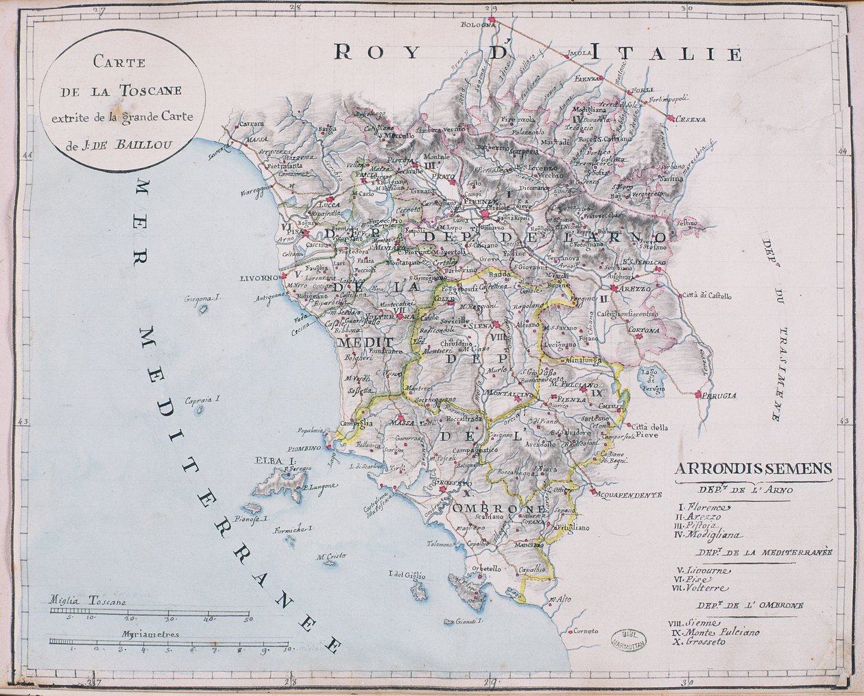 Toskana Haritası, J. de Baillou
