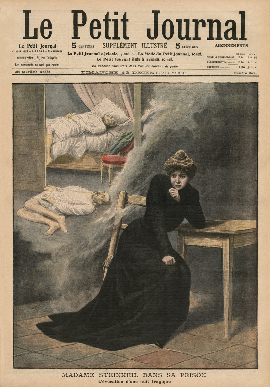 Marguerite Steinheil in prison, front cover illustration from 