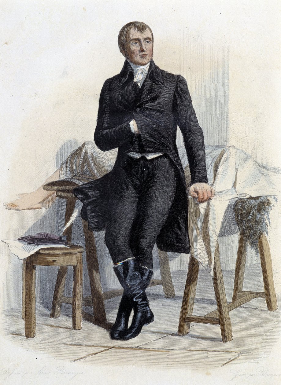Marie Francois Xavier Bichat (1771-1802), Fransız tıbbi biyolog ve fizyolog- “Le Plutarque francais”, Mennechet, Paris by French School