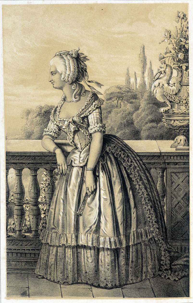 Marie Therese de Savoie Carignan (1749-1792), Lamballe prensesi - “Fransız Devrimi Tarihi Galerisi”nde ”Albert Maurin, ed. Paris 1843 by French School