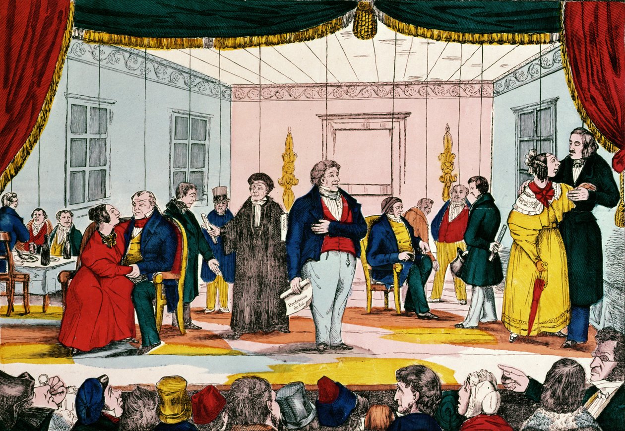 Kuklalar, Burjuvazinin karikatürü, 1839 by French School