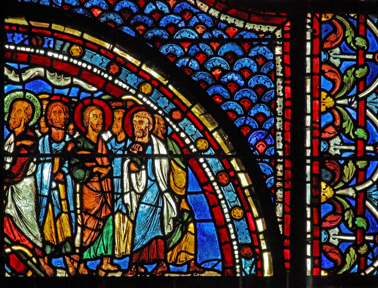 Mecdelli Meryem penceresi: Meryem, dirilişi öğrencilerine anlatır (w46) by French School